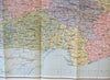 Poland Administrative Map Roads Travel 1964 large folding tourist map