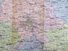 Poland Administrative Map Roads Travel 1964 large folding tourist map