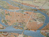 St. Petersburg Russia City Plan 1990 pictorial birds-eye cartoon map