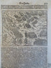 Munster Cosmography Lot x 10 Decorative Pages French Kings Grapes c. 1630 prints