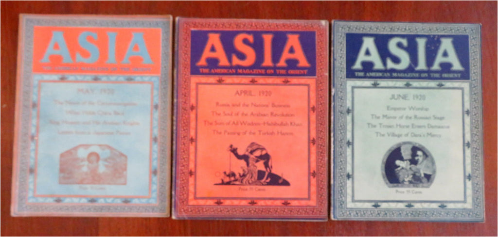 Asia American Magazine Lot x 3 April May June 1920 art politics culture magazine