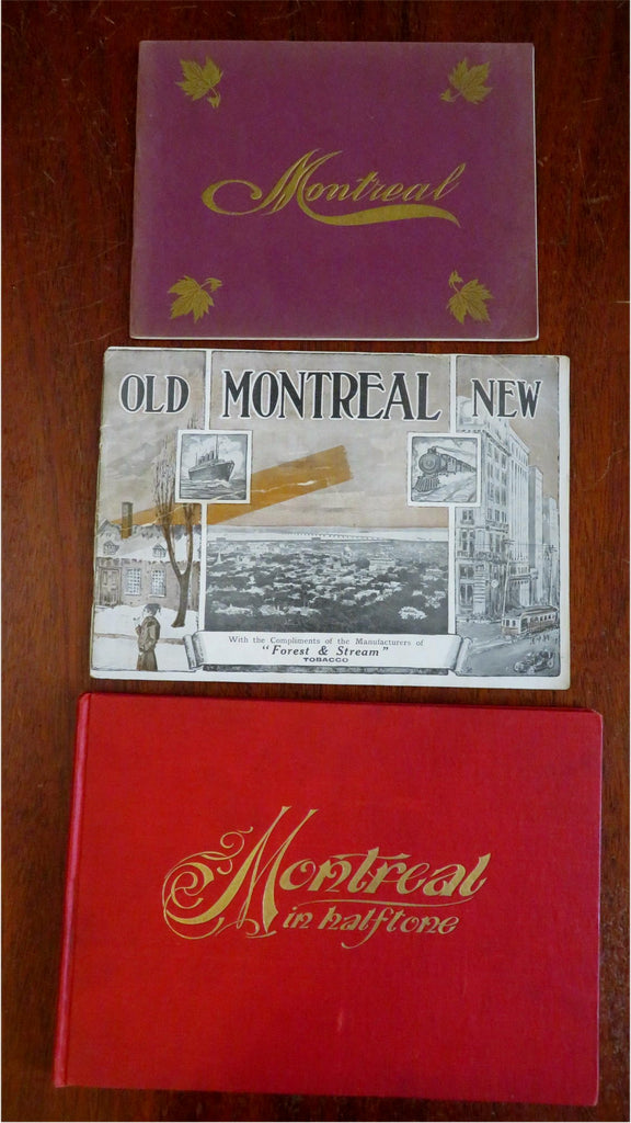Montreal Canada Travel Souvenirs c. 1910's Lot x 3 pictorial tourist albums