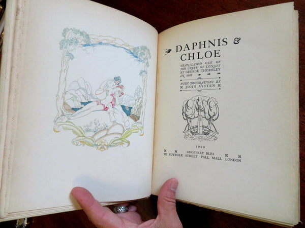 Daphnis & Chloe 1925 John Austen 12 color plates illustrated Ancient Greek book
