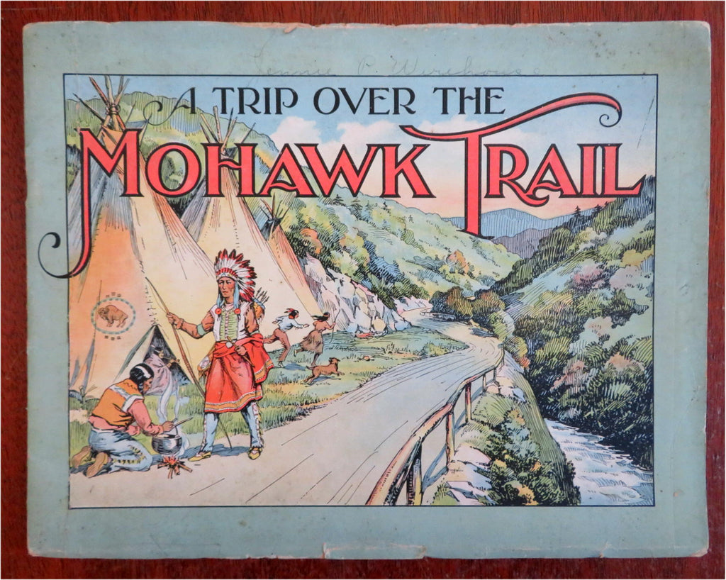 Trip Over the Mohawk Trail Massachusetts c. 1930's pictorial souvenir album