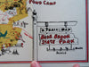 Bear Brook State Park New Hampshire c. 1950's cartoon pictorial trail map
