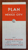 Mexico City Travel Vintage Ads Brochure City Center 1942 tourist info map