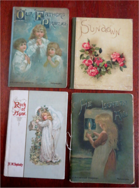 Souvenir Greeting Books Christianity Poetry Condolence c. 1910's Lot x 4 books
