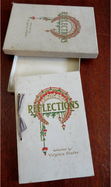 Reflections Boxed Gift Book Aphorisms Life Advice Poetry 1914 Clark antique book