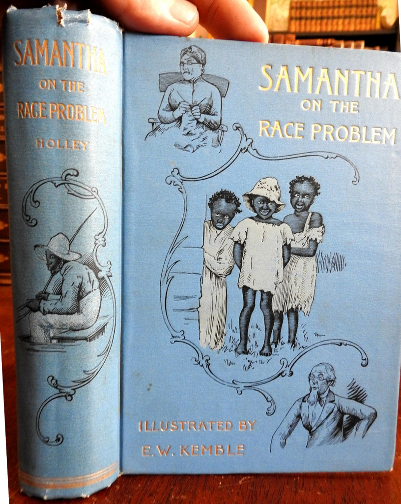 Samantha on Race Problem 1892 Marietta Holley Kemble illustrated children's book