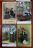 Romance & Love Post Card Lot x 80 Souvenir Keepsakes c. 1910 ephemera lot