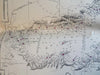 Western Mediterranean WWII era U.S. Navy Coastal Survey 1942 huge navigation map