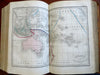 Geographic Dictionary Ancient & Modern 1855 Meissas Michelot book w/ 8 hc maps