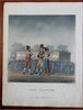 British Scenes of Life Fashion County Fair 1825 Lot x 8 hand colored prints