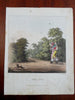 British Scenes of Life Fashion County Fair 1825 Lot x 8 hand colored prints