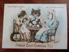 Cat & Kitten Lot x 3 Advertising Cards c. 1890 lovely chromolithograph prints