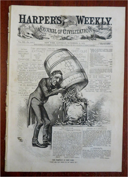 Political Lottery Nast Harper's Reconstruction newspaper 1876 complete issue
