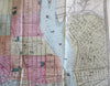 New York City & Vicinity Manhattan Brooklyn 1864 Dripps large city plan