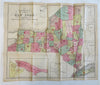 New York State Census Map Senatorial Assemblies 1858 detailed political map