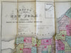 New York State Census Map Senatorial Assemblies 1858 detailed political map