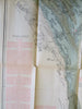 Rocky Mountains Canada Geological Range 1886 Dawson large folding map