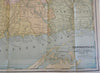 Connecticut state c. 1880-90's rare pocket folding map