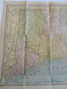 Connecticut state c. 1880-90's rare pocket folding map