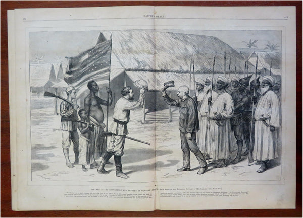 Stanley & Livingstone meeting Nast Tammany tiger cover Harper's 1872 full issue