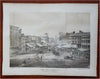 Chatham Street New York City Manhattan Trolley Lines 1858 lithographed old print