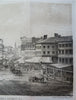 Chatham Street New York City Manhattan Trolley Lines 1858 lithographed old print