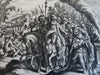 Biblical Scenes of War Combat Siege Fighting Lot x 10 c. 1700's engraved prints