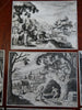 Biblical Scenes Royalty City Views Combat c. 1700's Lot x 10 engraved prints