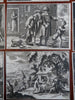 Biblical Scenes Royalty City Views Combat c. 1700's Lot x 10 engraved prints