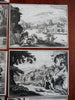 Biblical Scenes Royalty City Views Combat c. 1700's Lot x 10 engraved prints