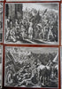 Biblical Scenes of War Combat Siege Army Camp c. 1700's engraved prints Lot x 10