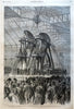Philadelphia Centennial Expo map Nast art Harper's Reconstruction 1876 issue
