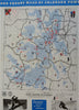 Colorado Skiing Centers Winter Sports Rocky Mountains 1950 tourist pictorial map