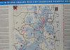 Colorado Skiing Centers Winter Sports Rocky Mountains 1950 tourist pictorial map