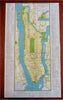 New York City Manhattan Brooklyn 1950-53 pictorial city plan tourist map