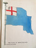 Flag Prints New England Dutch East India Company 1863 lot x 2 prints hand color