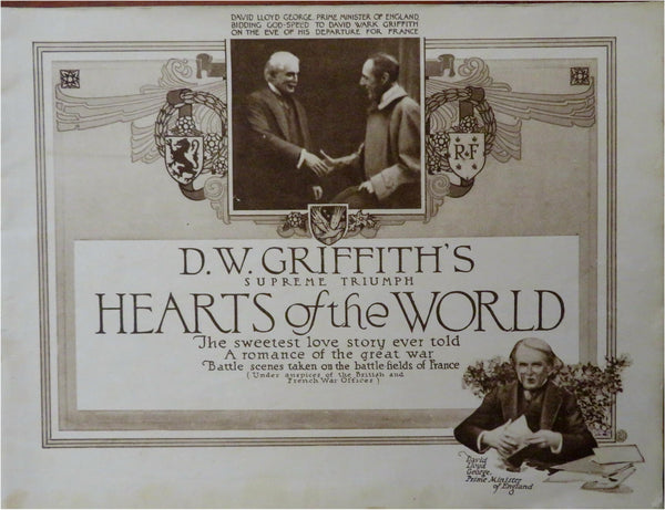 Hearts of the World D.W. Griffith WWI silent film 1918 pictorial souvenir book