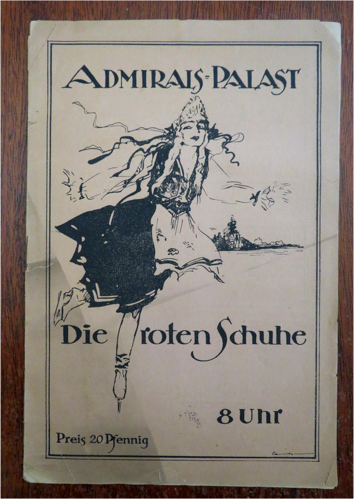 Admirals Palast The Red Shoe Pre-WWI German Souvenir Program c. 1890 ephemera