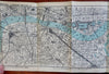 London & Environs U.K. Railways 1910 travel guide w/ city maps Underground tube