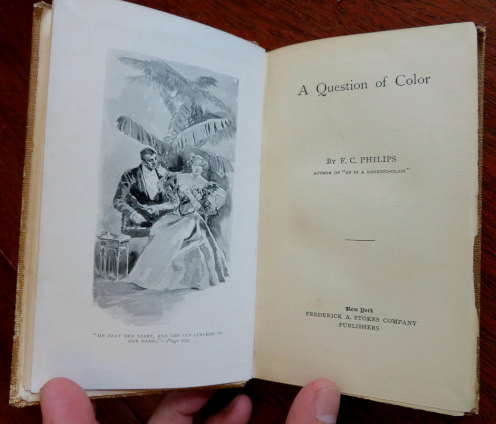 A Question of Color early Interracial Marriage 1895 Philips literary novella