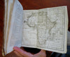 Universal Geographical Dictionary 1834 Vosgien leather book w/ 8 maps gold coins