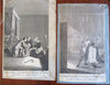 Crime engravings Murder c. 1760-90 lot x 19 rare engraved prints