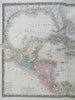Caribbean Sea Cuba Jamaica Bahamas 1875 Brue large detailed map hand color