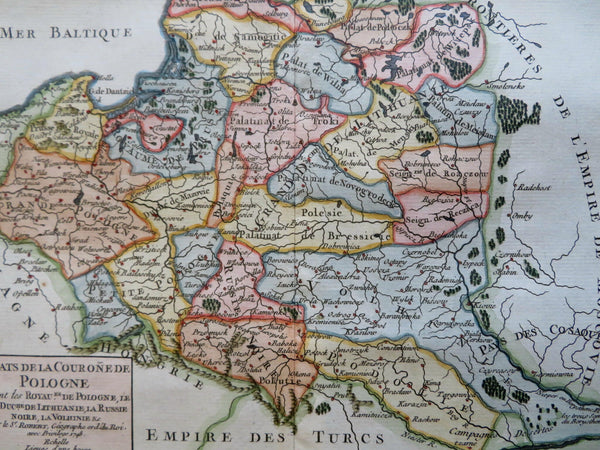 Kingdom of Poland Lithuania Warsaw Vilnius East Prussia 1760 Vaugondy map