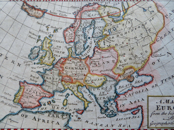 Europe Holy Roman Empire France British Isles Ottoman Empire 1777 Cowley map