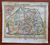 Ceylon island Sri Lanka Ceilan c.1630's Hondius engraved hand colored map