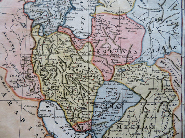 Persia Iran Fars Kherman Khorasan Georgia Armenia 1791 Neele engraved map
